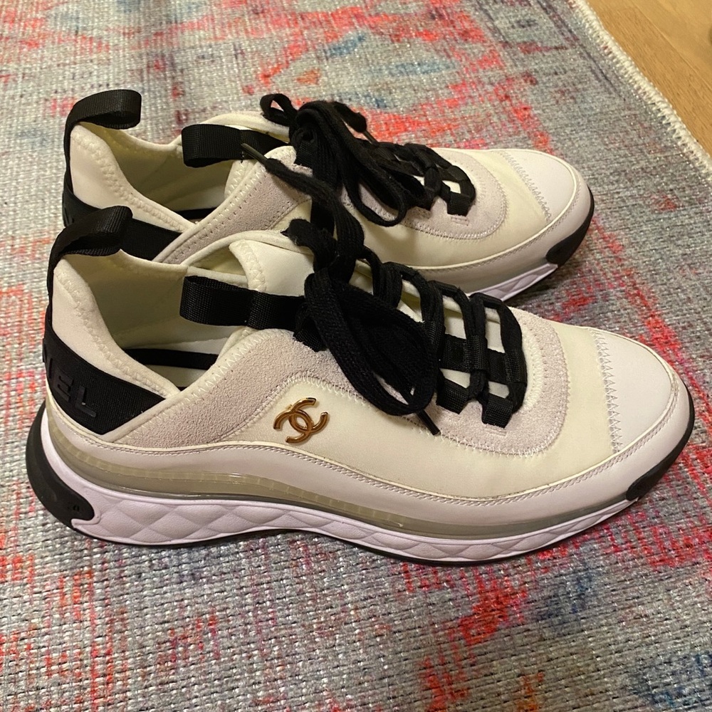 Chanel Black and White Sneakers